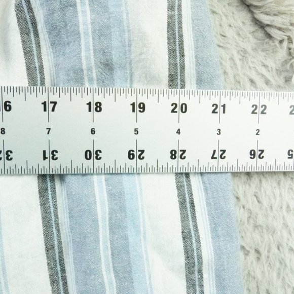 Lane Bryant Cropped Wide Leg Jumpsuit Womens Plus Size 18 Striped Linen Blend - Picture 8 of 14